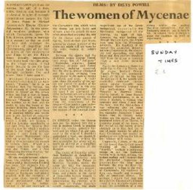 The women of Mycenae