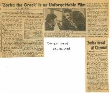 Zorba the Greek Is an Unforgettable Film