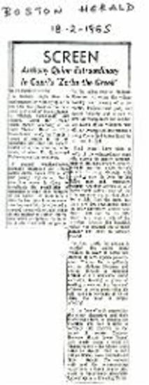 Anthony Quinn Extraordinary In Capri's Zorba the Greek