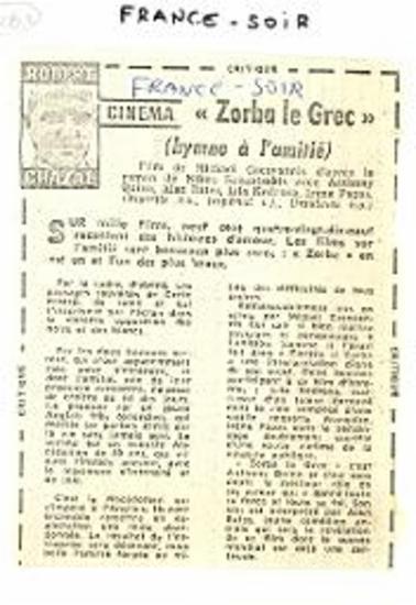 «Zorba le Grec»