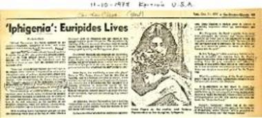 Iphigenia: Euripides Lives