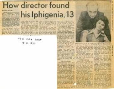 How director found his Iphigenia, 13
