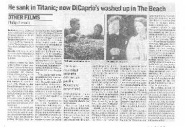 He sank in Titanic; now DiCaprio's washed up in The Beach