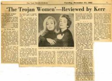 The Trojan Woman'-Reviewed by Kerr