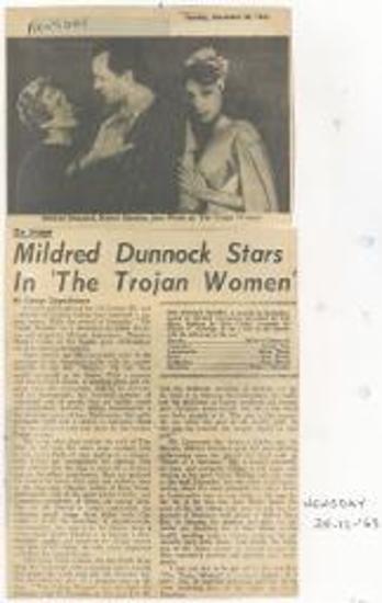 Mildred Dunnock Stars In The Trojan Women