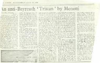 Am anti-reuth Tristan by Menotti