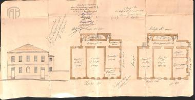 Architectural plan of Margaritis Prison at the intersection of Londos and Papadiamantopoulou streets in the Upper City of Patras