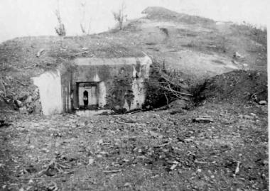 Region of Serres, April 1941. Unfinished machine gun emplacement near the main entrance of Fort Rοupel