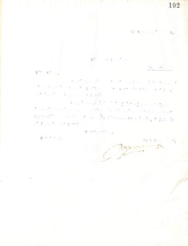 Unintelligible letter of the Board of Directors of the Gymnastics Assocation of Iraklis Thessaloniki, on February 20, 1919, to D. Stephanou, informing him of his election as the new President of the club