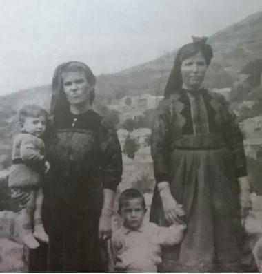 Women in traditional costumes and their children in Eastern Thrace, 20th century