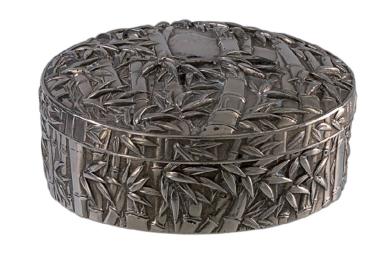 Jewelry box with lid from alpaca alloy