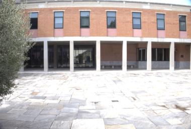 The south side of the atrium of the Museum of Byzantine Culture of Thessaloniki