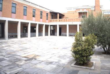 General view of the atrium of the Museum of Byzantine Culture of Thessaloniki