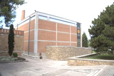Exterior view of the Museum of Byzantine Culture of Thessaloniki from the north