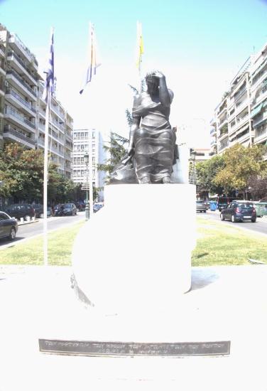 The monument of the Genocide of the Pontian Hellenism in Agias Sophias Square