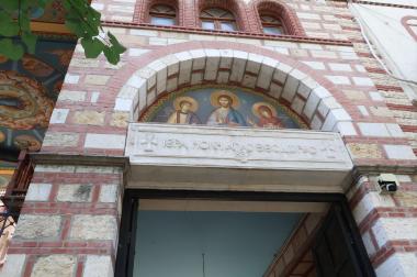 The entrance to the Monastery of Agia Theodora in Thessaloniki