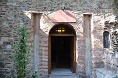 The northern entrance of the Byzantine Church of Saint Demetrios in Thessaloniki