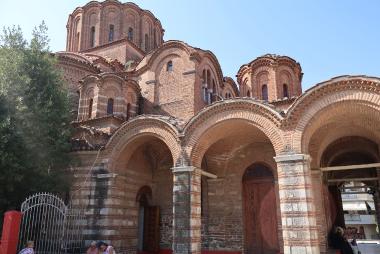 View of the Byzantine Church of Prophet Elias in Thessaloniki from the northwest