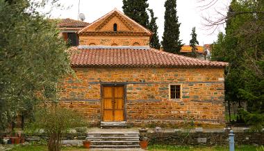 The façade of the Byzantine Church of Saint Nicholas Orphanos in Thessaloniki