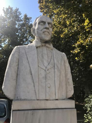 The bust of Georgios Tertsetis in Dikaiosynis Square in Thessaloniki