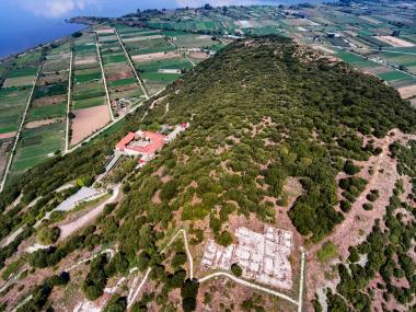 Archaeological Site on Kastritsa Hill in Ioannina, Panoramic View