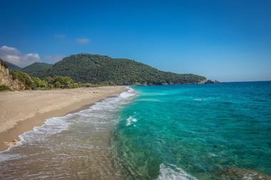 Karavostasi beach in Perdika, Thesprotia