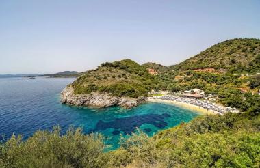 Mega Ammos beach in Perdika, Thesprotia