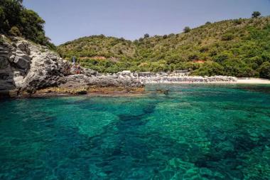 Mega Ammos beach in Perdika, Thesprotia