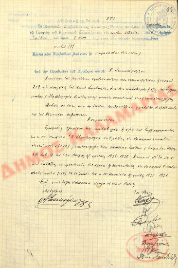No. Decision 271 of the Community of Rysio Thessaloniki, on December 1, 1936