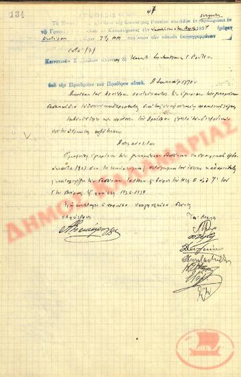 No. Decision 47 of the Community of Rysio Thessaloniki, on March 29, 1937