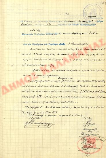 No. Decision 50 of the Community of Rysio Thessaloniki, on March 29, 1937