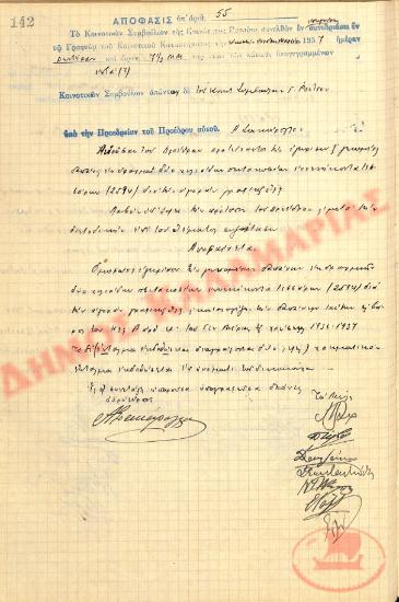 No. Decision 55 of the Community of Rysio Thessaloniki, on March 29, 1937