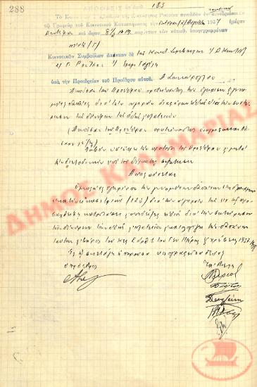 No. Decision 183 of the Community of Rysio Thessaloniki, on August 2, 1937