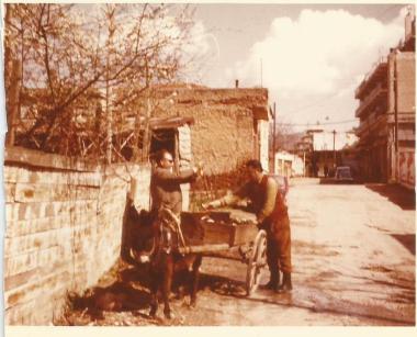 Fishmonger in the Hirsch area of Thessaloniki in the 1950s