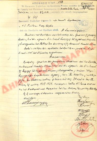 No. Decision 160 of the Community of Rysio Thessaloniki, on July 13, 1938