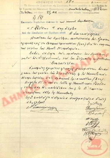 No. Decision 174 of the Community of Rysio Thessaloniki, on July 13, 1938
