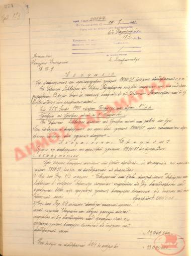 No. Decision 173 of the Municipality of Kalamaria, on July 19th, 1951