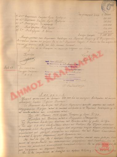 Νo. Decision 69 of the Municipality of Kalamaria, on March 29, 1952