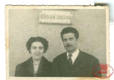 Outside the town hall on the day of the political wedding of Aikaterini Tramboukis with Nikolaos Soropoulos