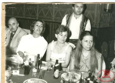 Maria Triantafyllidou at a nightclub enjoying an evening out with friends