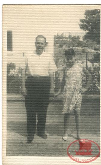 Maria Triantafyllidou at a young age, in Constantinople