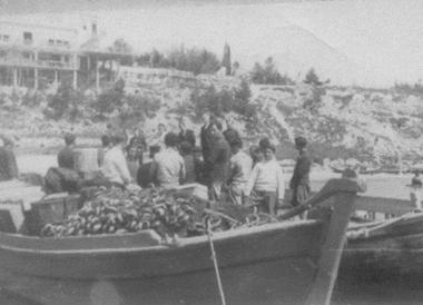 Blessing ceremony on the fishing boat Poseidon in 1940