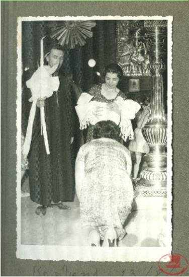 Baptism of Dimitris Taouktsoglou at the church of Taxiarchis, in the Mega Revma in Constantinople