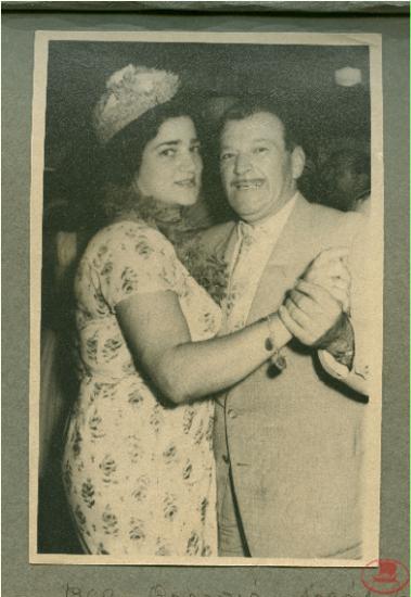 Pepo Taouktsoglou and Nikos Gouveris at a club dance at Therapeia