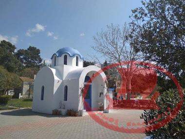The small church of Saint Paraskevi on the beach of Nea Krini