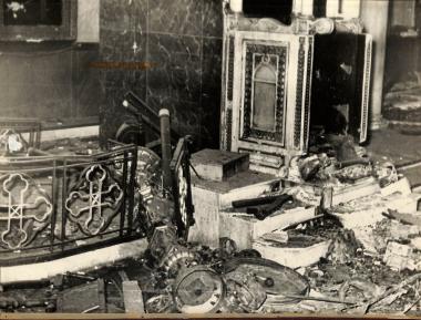 Η βεβήλωση και καταστροφή του δεσποτικού ενός ναού της Κωνσταντινούπολης μετά το Πογκρόμ του 1955
