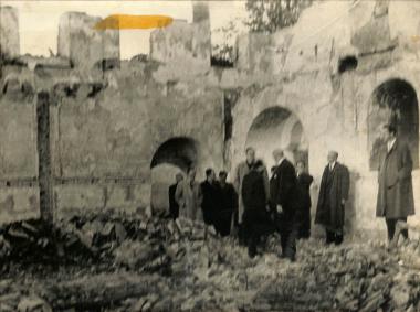 The torched Church of Saint Constantine of Ypsomatheia