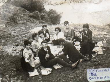 Nikitas Karavasileiadis with relatives on May Day in Olympiada, Chalkidiki
