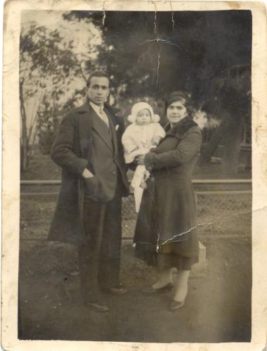 Paris and Eleni Christodoulou with their four-month-old daughter Evdoxia