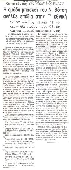 Η ομάδα μπάσκετ του Ν.Βότση ανήλθε επάξια στην Γ' Εθνική.
